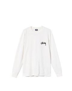 T-SHIRT MANICHE LUNGHE STUSSY SPRING WEEDS PIG DYED LS TEE NATURAL