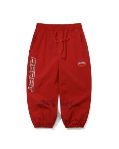 PANTALONI SNOWBOARD BSRABBIT LIGHT ACTIVE SUPER WIDE JOGGER PANTS RED