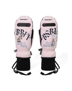 GUANTI SNOWBOARD BSRABBIT OVERTHINKING ZIP POCKET MATCH UP MITTENS PINK