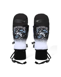 GUANTI SNOWBOARD BSRABBIT SMOKING RABBIT ZIP POCKET MITTENS BLACK
