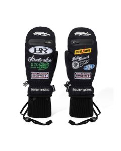 GUANTI SNOWBOARD BSRABBIT VARIETY PATCH ZIP POCKET MATCH UP MITTENS BLACK
