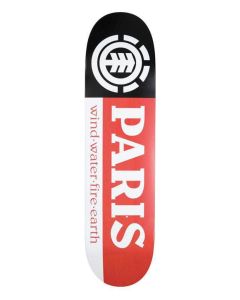TAVOLA SKATE ELEMENT TEAM DECK SECTION PARIS BLACK WHITE RED 8.0"