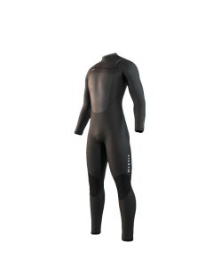 MUTA NEOPRENE MYSTIC BRAND FULLSUIT 3/2MM BZIP FLATLOCK 900 BLACK