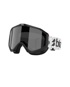 MASCHERA SNOWBOARD BLIZ LINER JR WHITE BLACK LOGO BROWN SILVER MIRROR U
