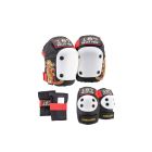 PROTEZIONI SKATE 187 KILLER PADS ADULT SIX PACK SET CABALLERO BLACK RED GOLD