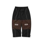 PANTALONI SNOWBOARD BSRABBIT PATCHED UTILITY SUPER WIDE VENTILATION PANTS BLACK DARK BROWN